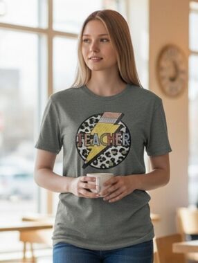 Teacher Lightning Bolt Graphic Tee *Custom Made*